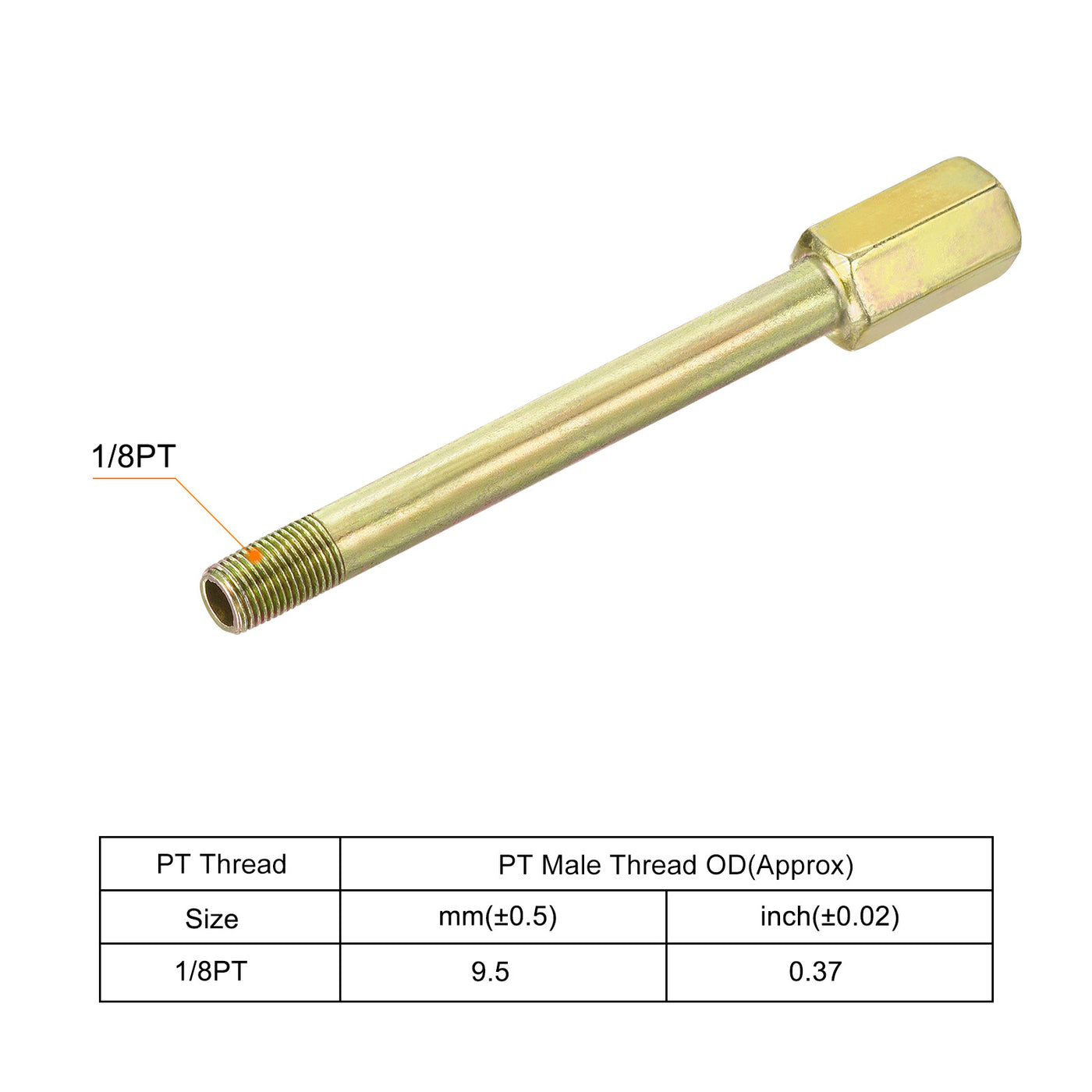 Harfington Iron Extension Hex Pipe Fitting Female to Male Thread Connector Adapter