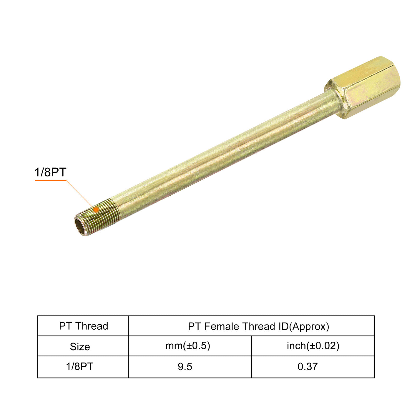 Harfington Iron Extension Hex Pipe Fitting Female to Male Thread Connector Adapter