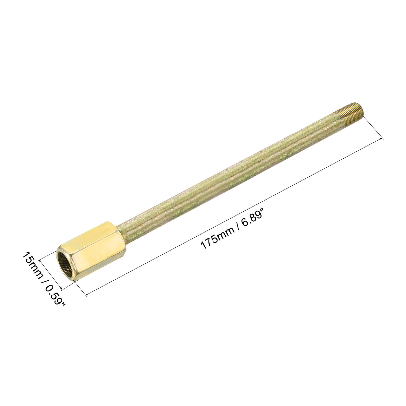 Harfington Iron Extension Hex Pipe Fitting Female to Male Thread Connector Adapter