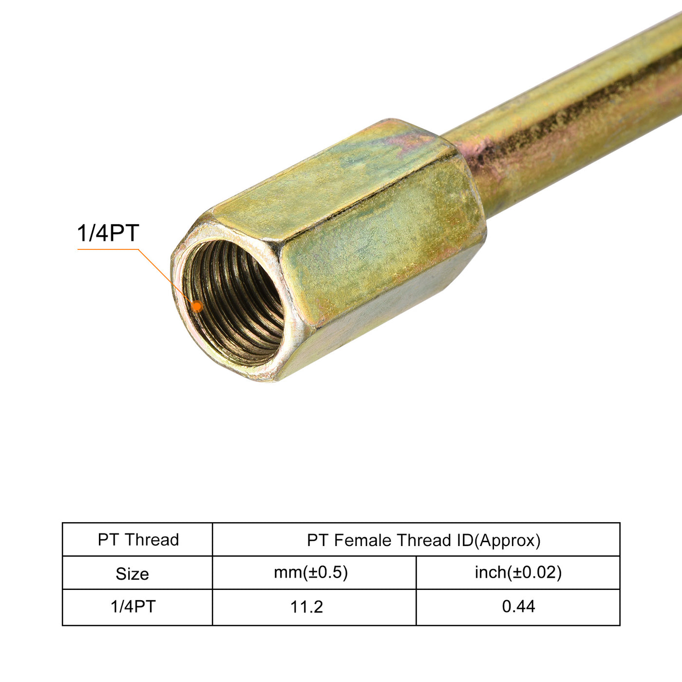 Harfington Iron Extension Hex Pipe Fitting Female to Male Thread Connector Adapter