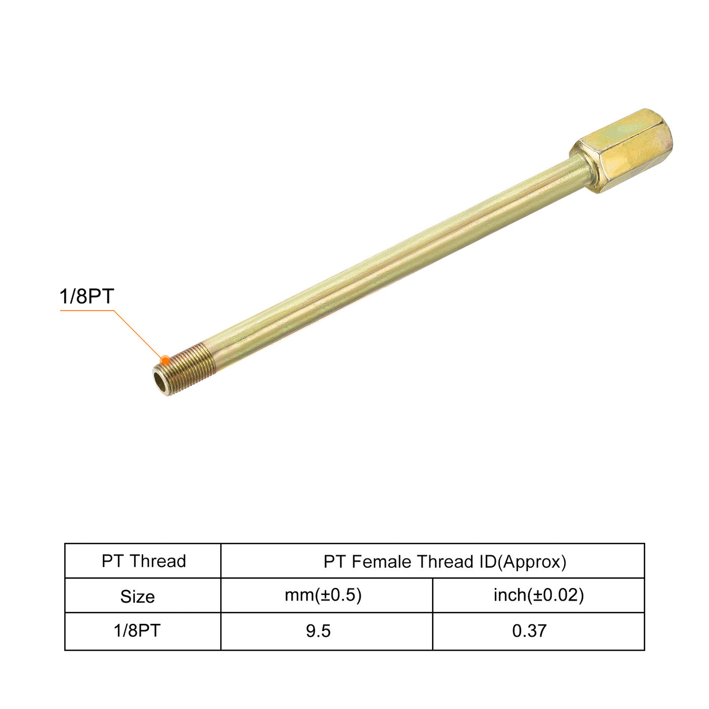 Harfington Iron Extension Hex Pipe Fitting Female to Male Thread Connector Adapter