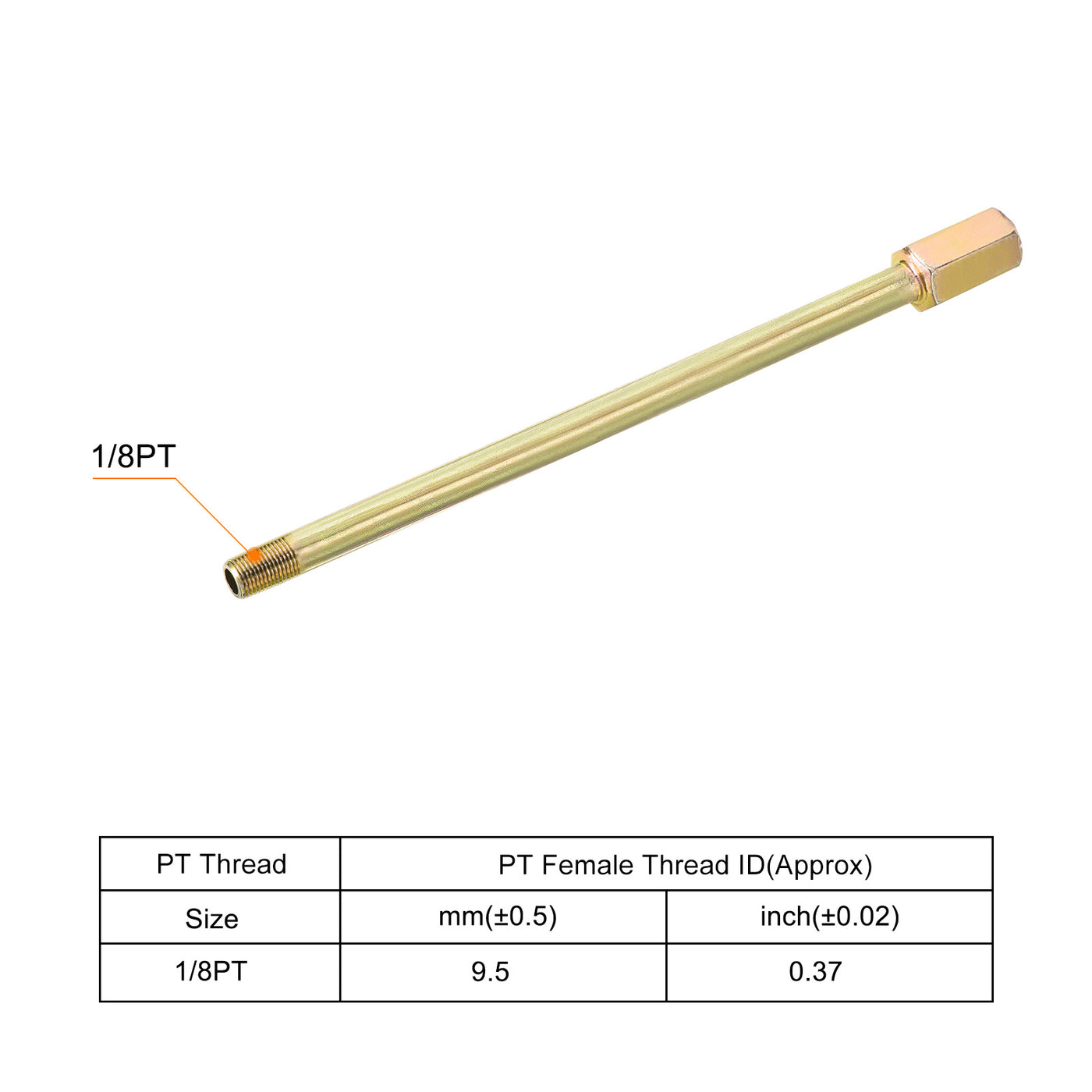 Harfington Iron Extension Hex Pipe Fitting Female to Male Thread Connector Adapter
