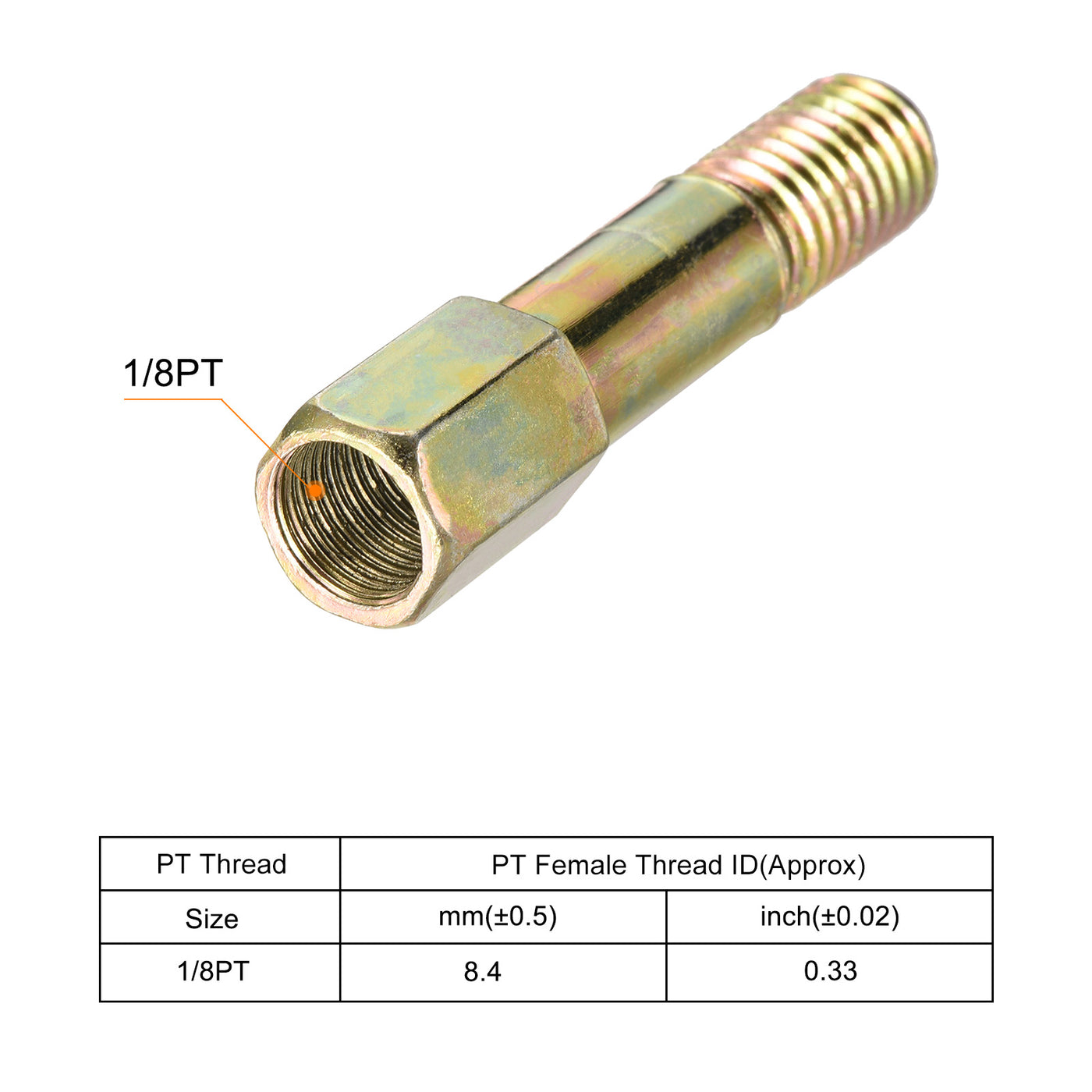 Harfington Iron Extension Hex Pipe Fitting Female to Male Thread Adapter