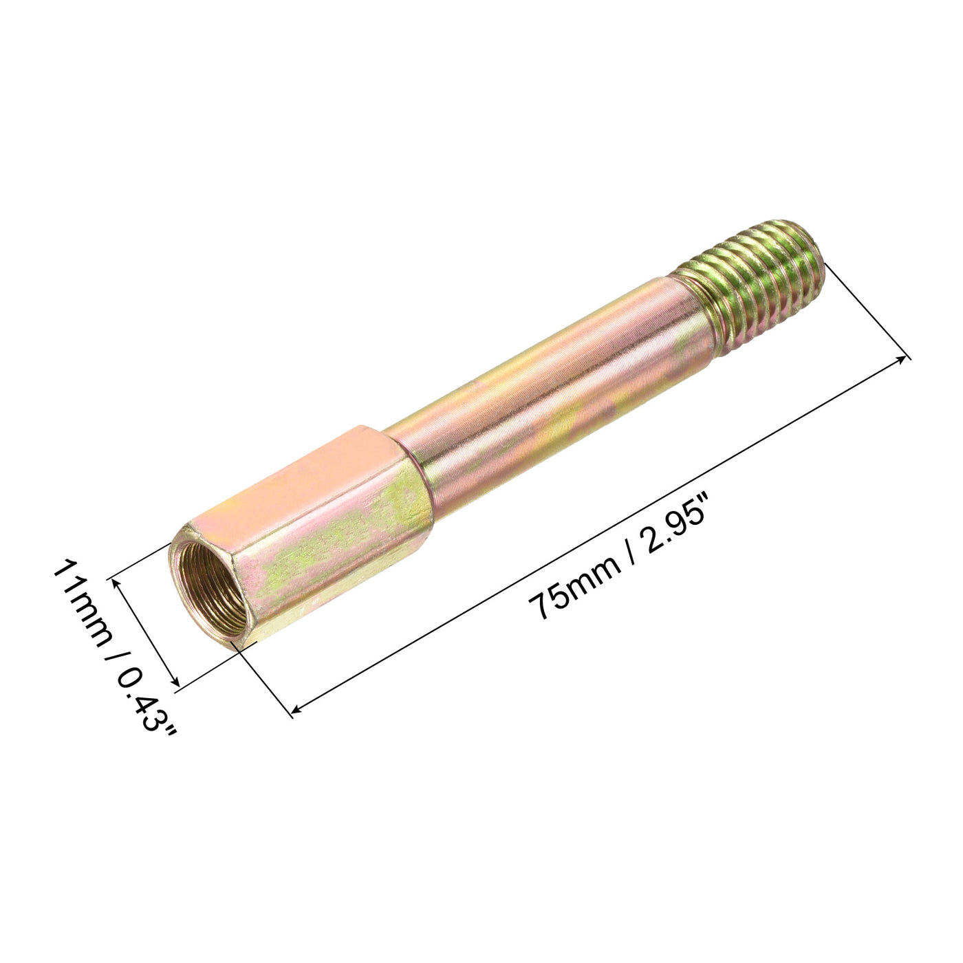 Harfington Iron Extension Hex Pipe Fitting Female to Male Thread Connector