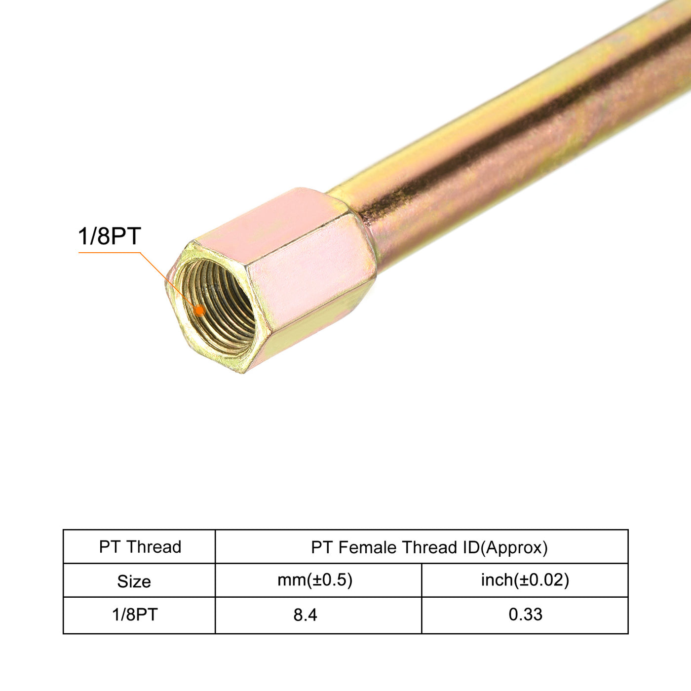 Harfington Iron Extension Hex Pipe Fitting Female to Male Thread Connector