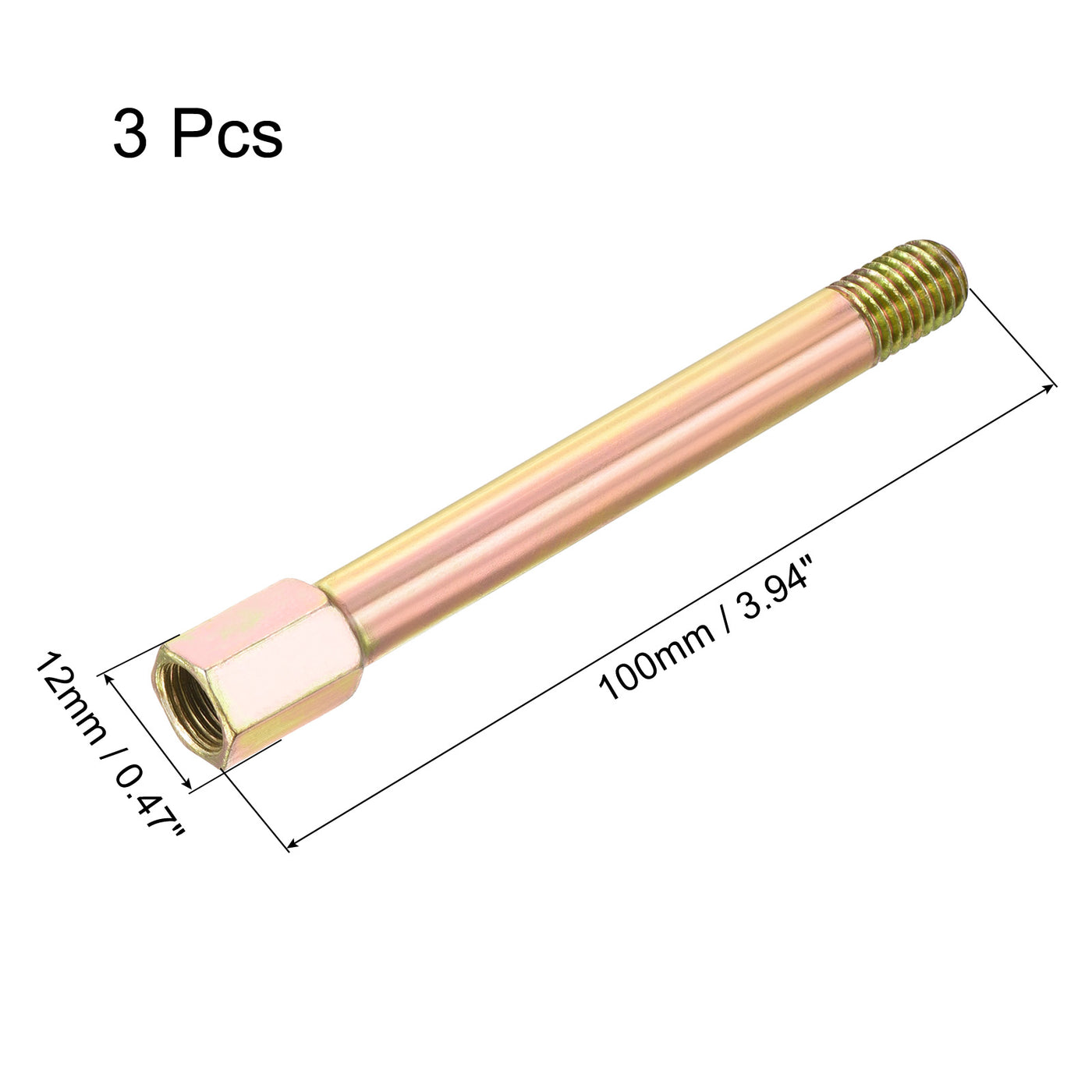Harfington Iron Extension Hex Pipe Fitting Female to Male Thread Connector