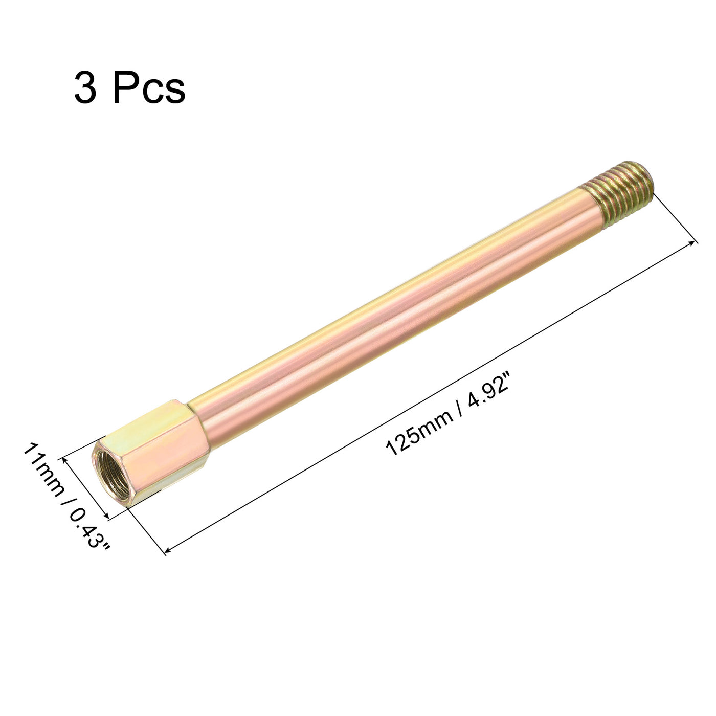 Harfington Iron Extension Hex Pipe Fitting Female to Male Thread Connector