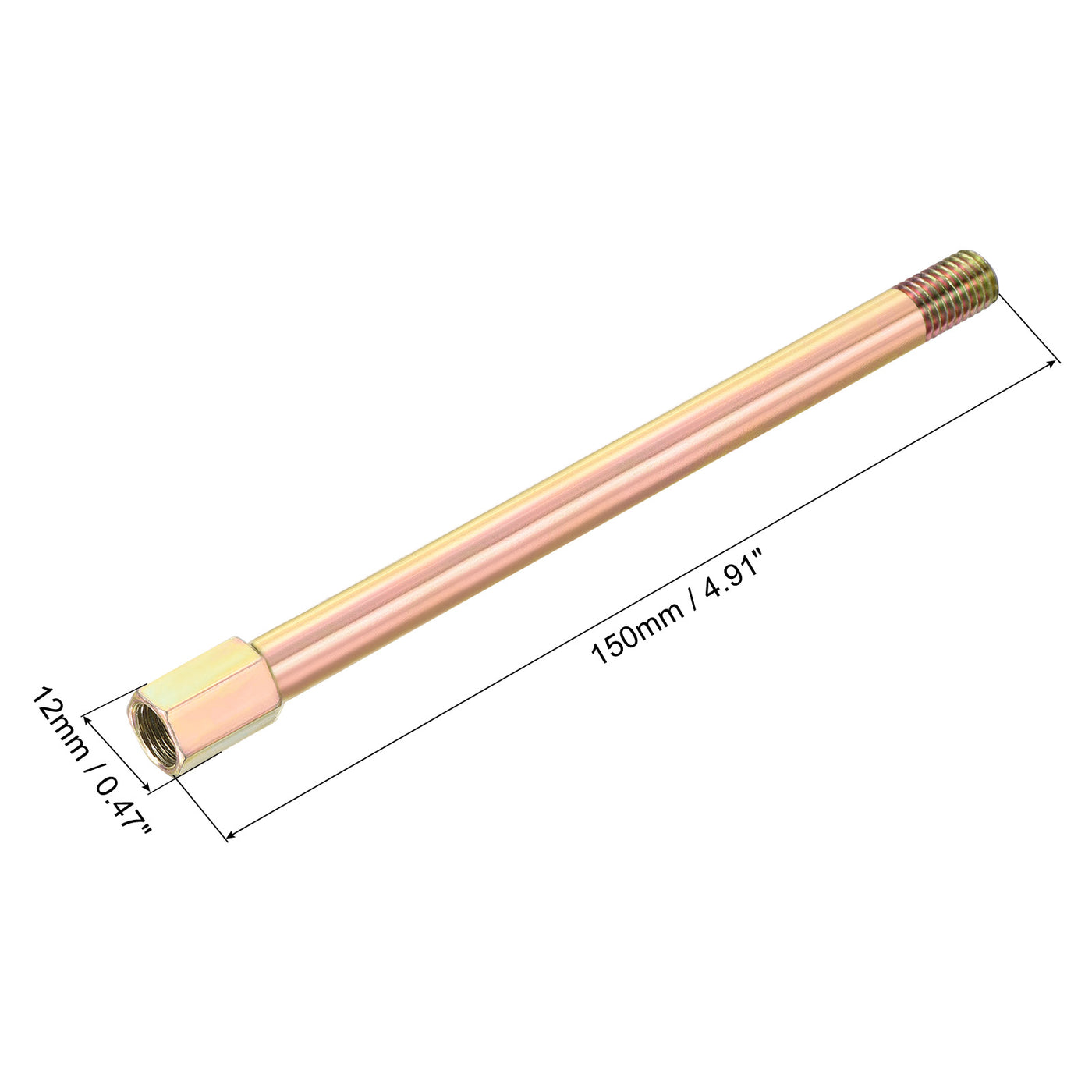 Harfington Iron Extension Hex Pipe Fitting Female to Male Thread Connector