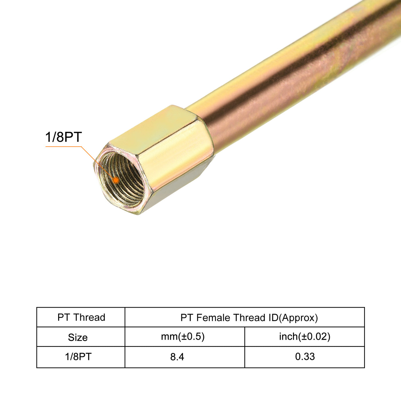 Harfington Iron Extension Hex Pipe Fitting Female to Male Thread Connector