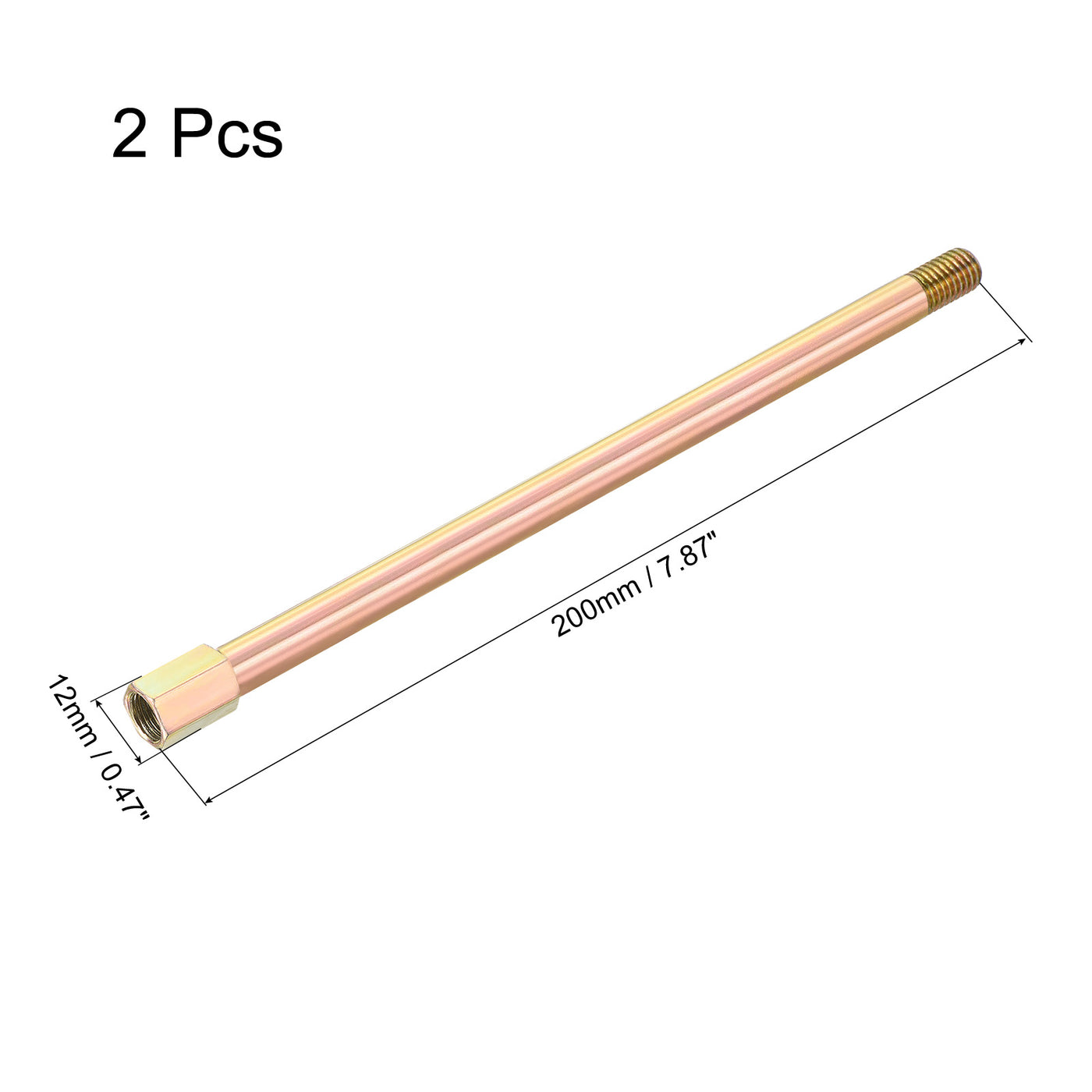 Harfington Iron Extension Hex Pipe Fitting Female to Male Thread Connector