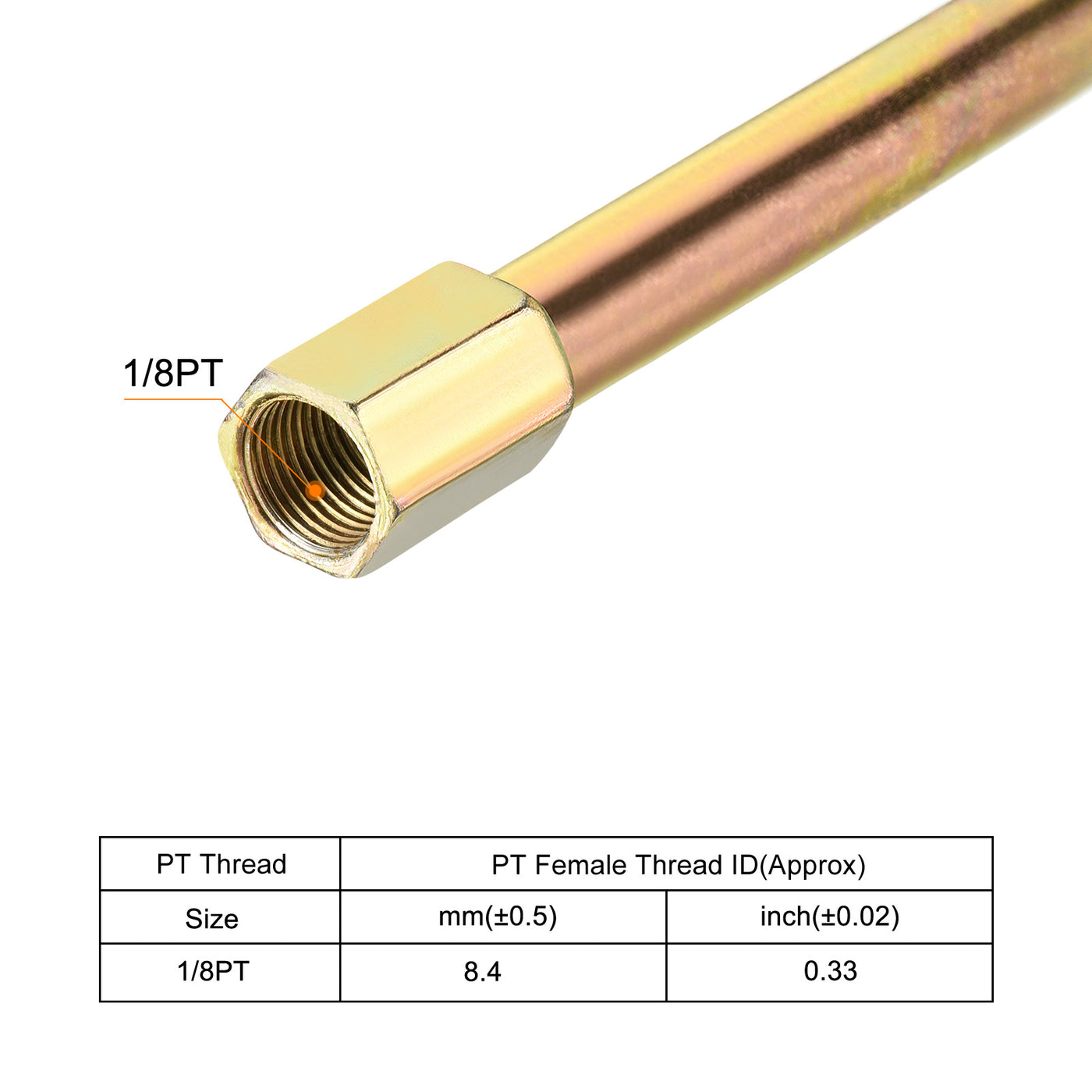 Harfington Iron Extension Hex Pipe Fitting Female to Male Thread Connector