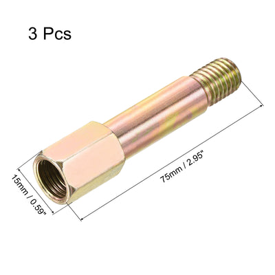 Harfington Iron Extension Hex Fitting Female to Male Thread Connector Adapter