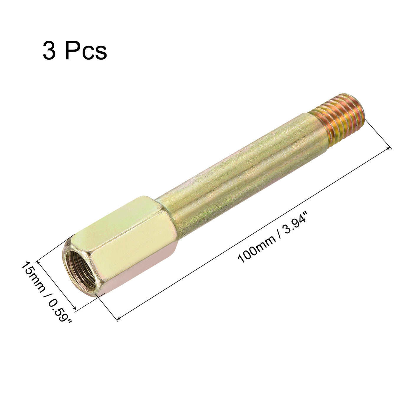 Harfington Iron Extension Hex Pipe Fitting Female to Male Connector Adapter