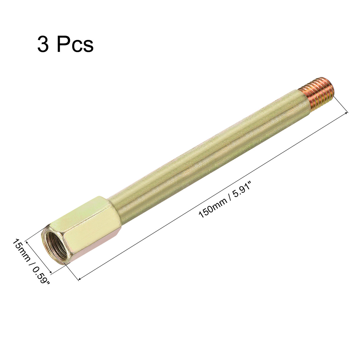 Harfington Iron Extension Hex Pipe Fitting Female to Male Connector Adapter