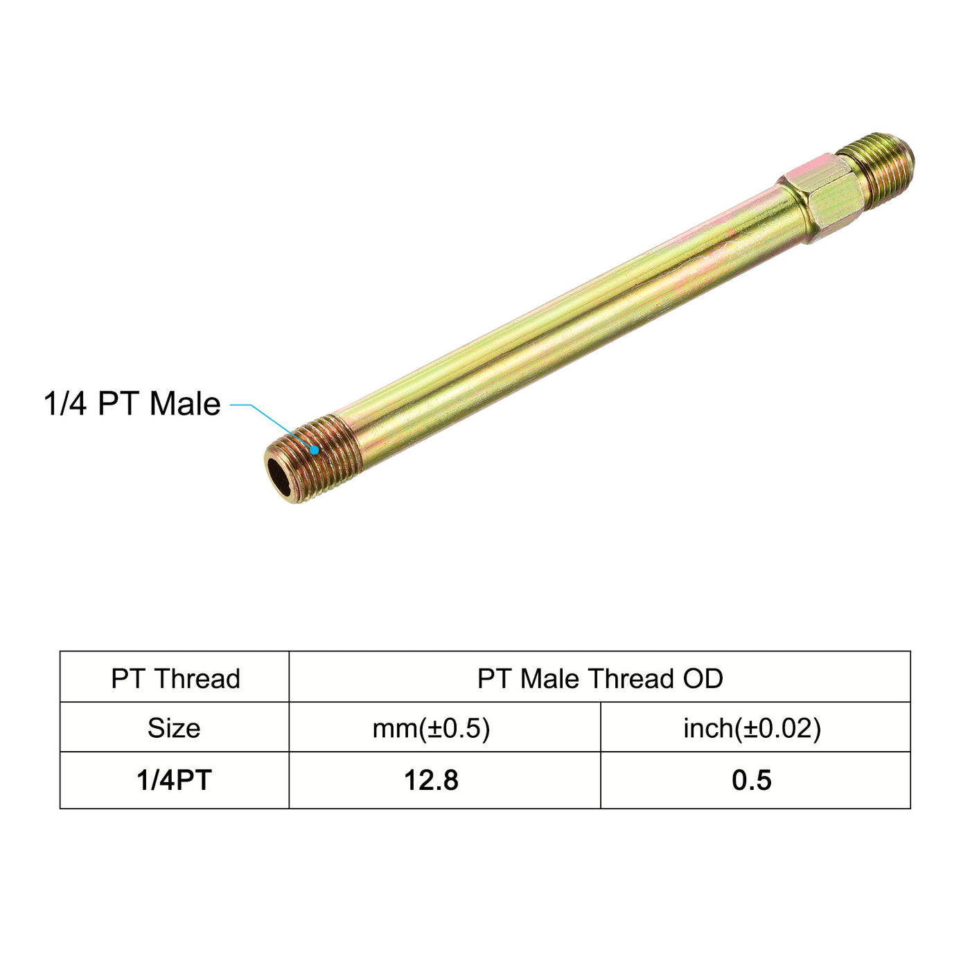 Harfington Extension Pipe Fitting Male Thread Adapter Extension Connector Hex Coupling