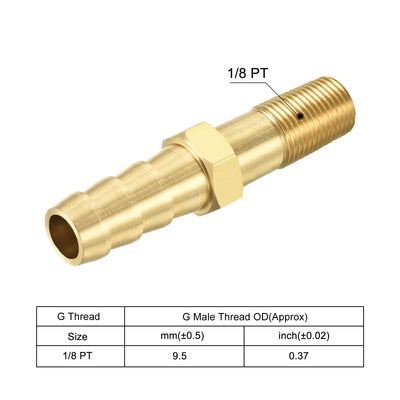 Harfington Brass Hose Barb Fitting Male Thread Pipe Connector