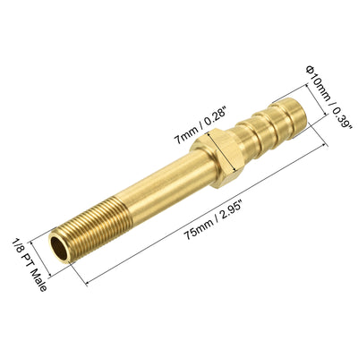 Harfington Brass Hose Barb Fitting Male Thread Pipe Connector