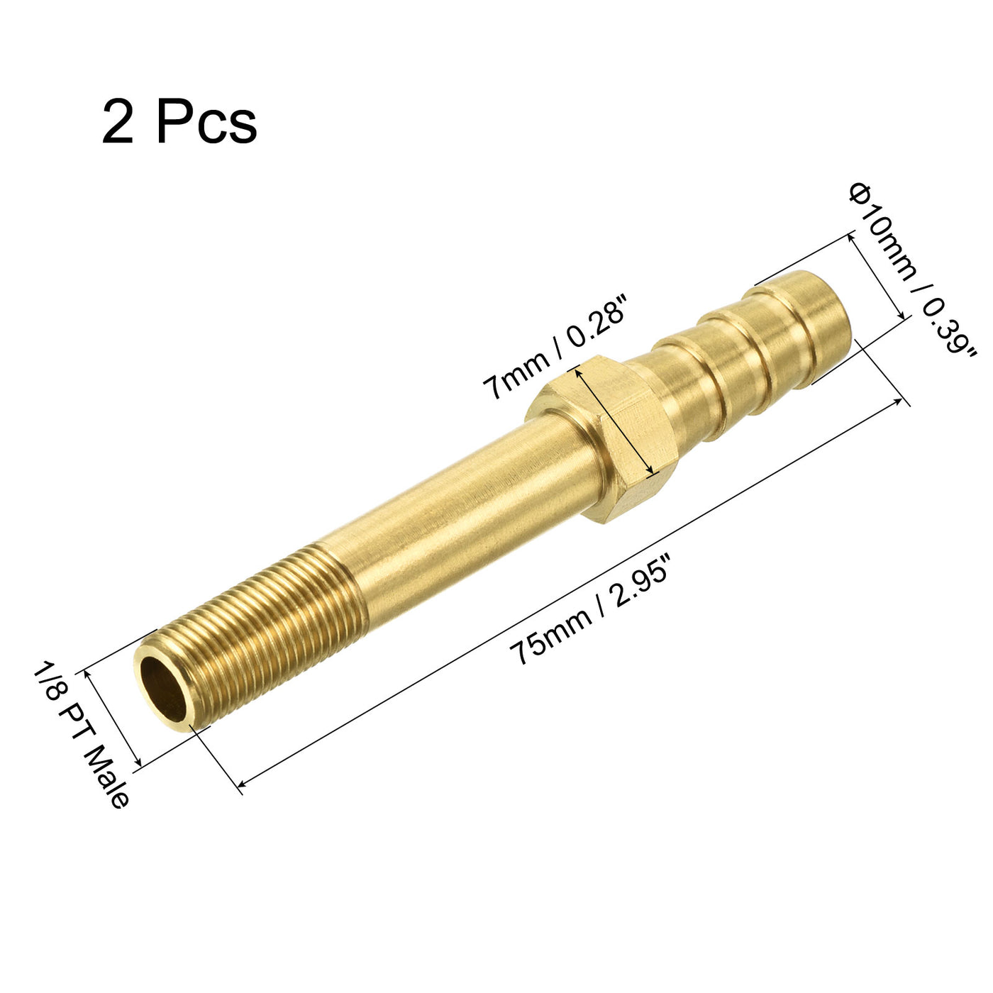Harfington Brass Hose Barb Fitting Male Thread Pipe Connectors