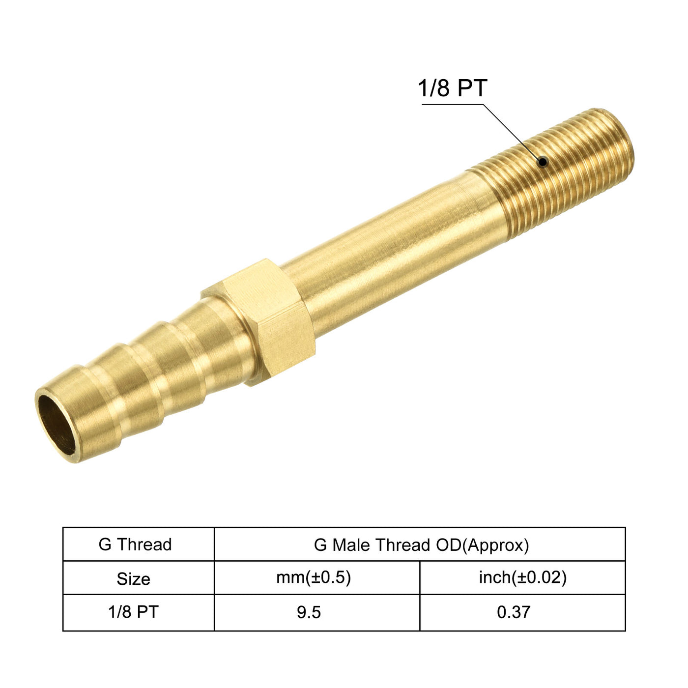 Harfington Brass Hose Barb Fitting Male Thread Pipe Connectors
