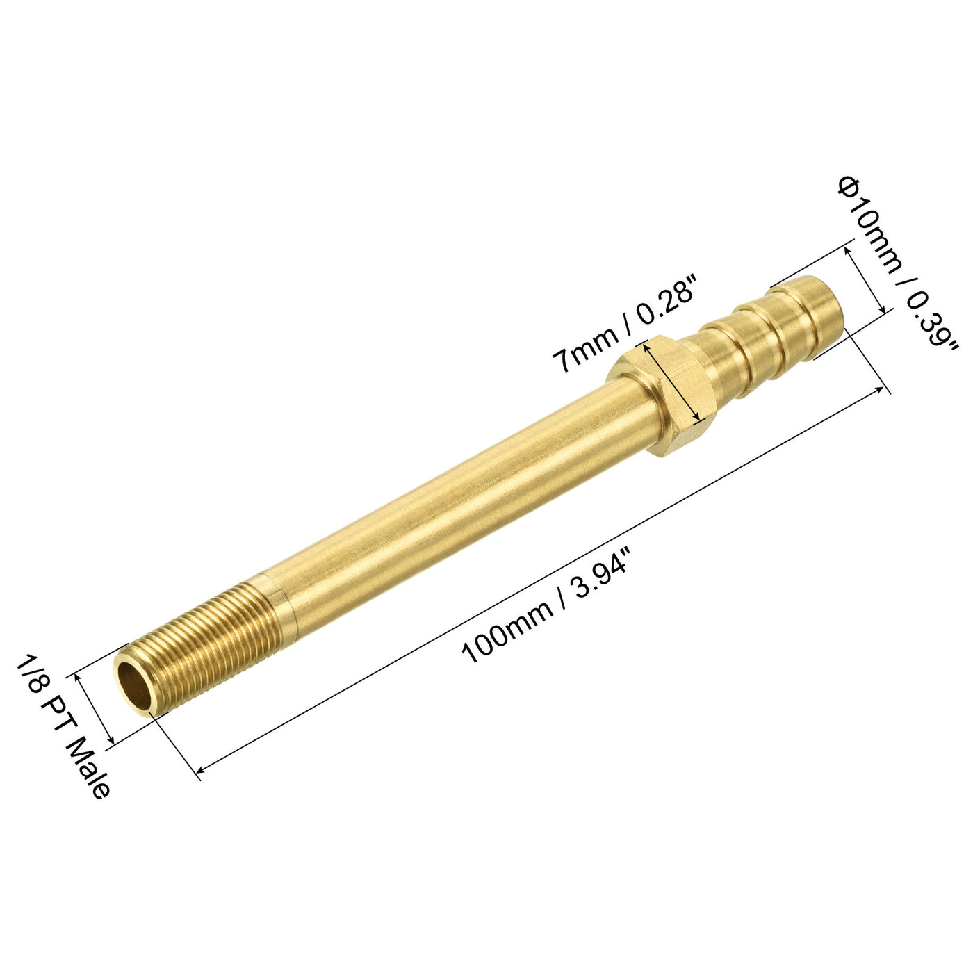 Harfington Brass Hose Barb Fitting Male Thread Pipe Connector