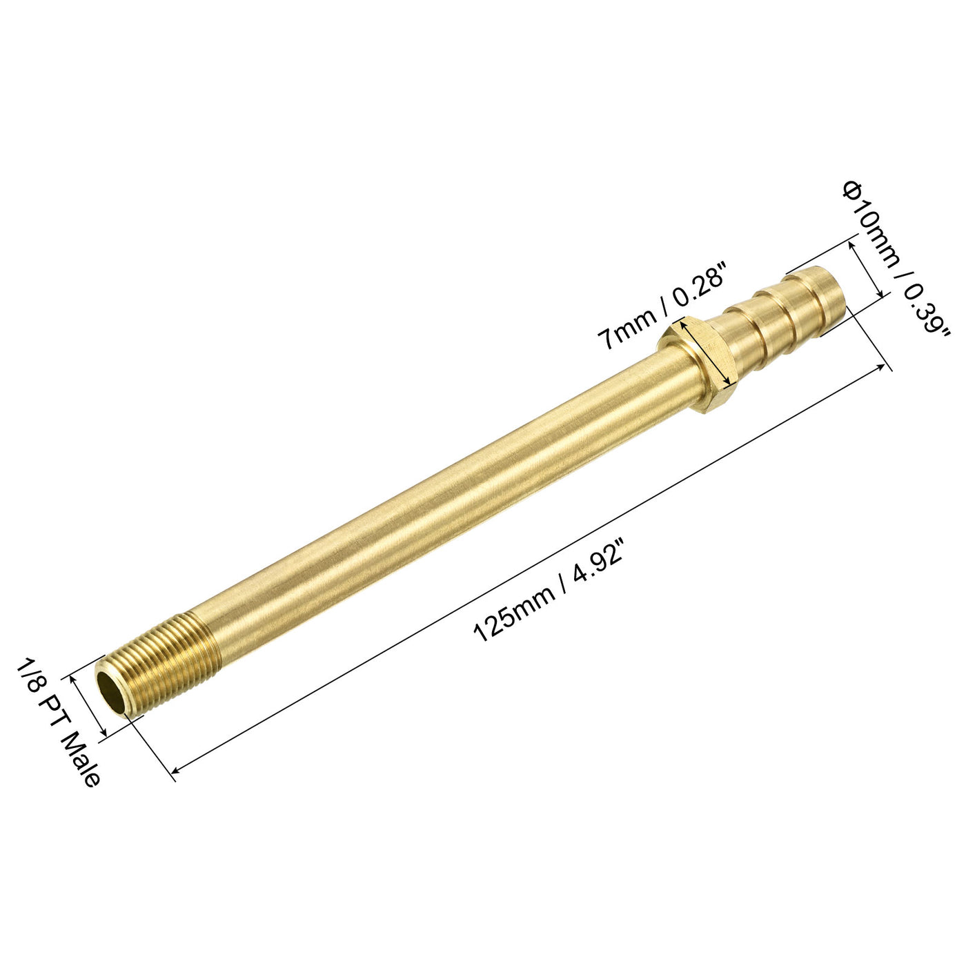 Harfington Brass Hose Barb Fitting Male Thread Pipe Connector