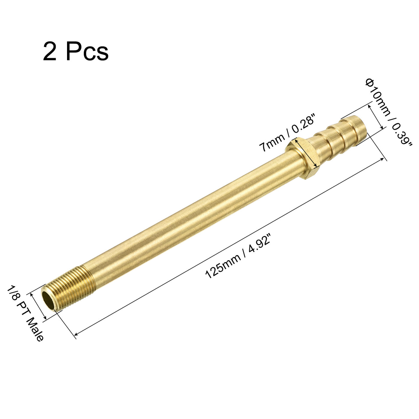 Harfington Brass Hose Barb Fitting Male Thread Pipe Connectors