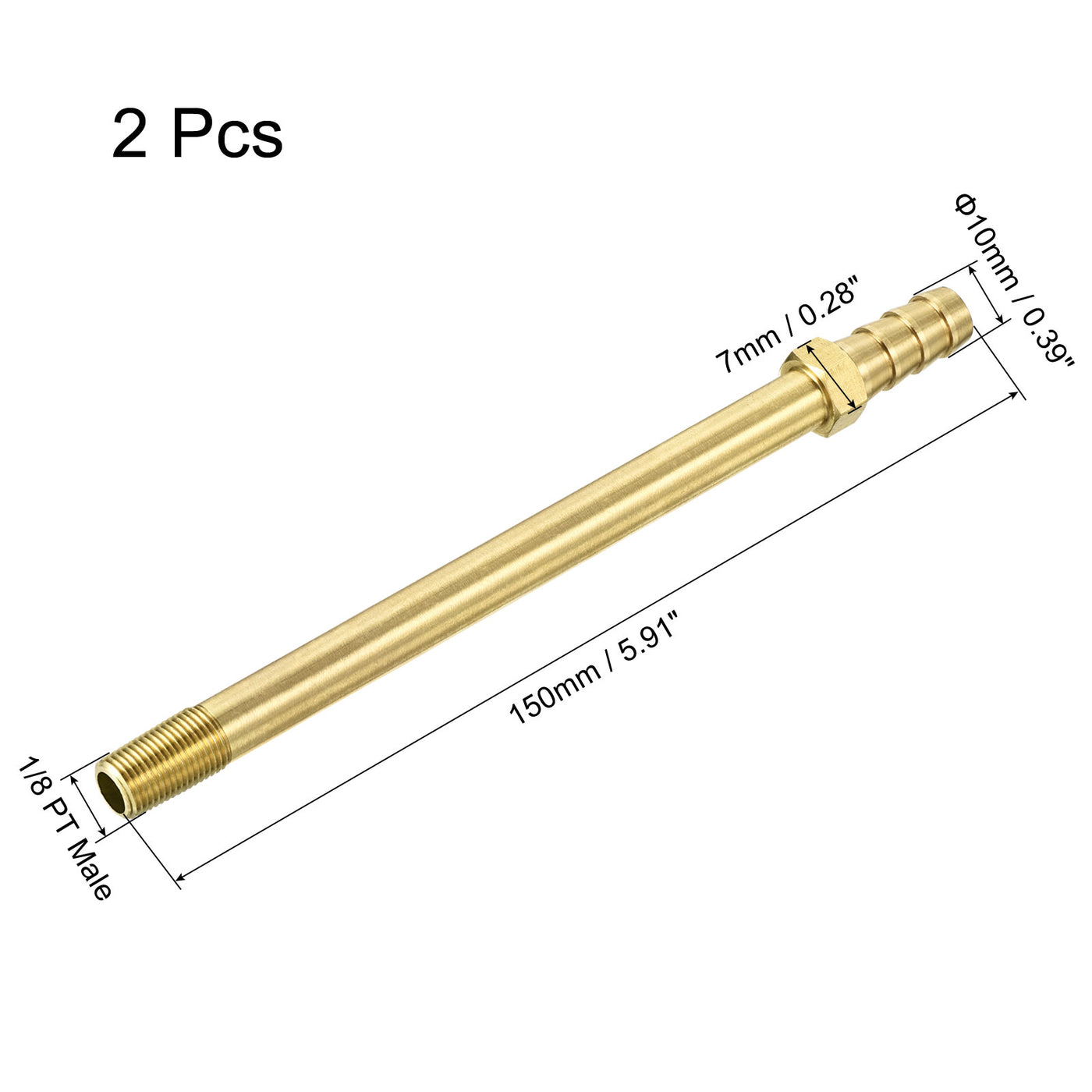 Harfington Brass Hose Barb Fitting Male Thread Pipe Connectors