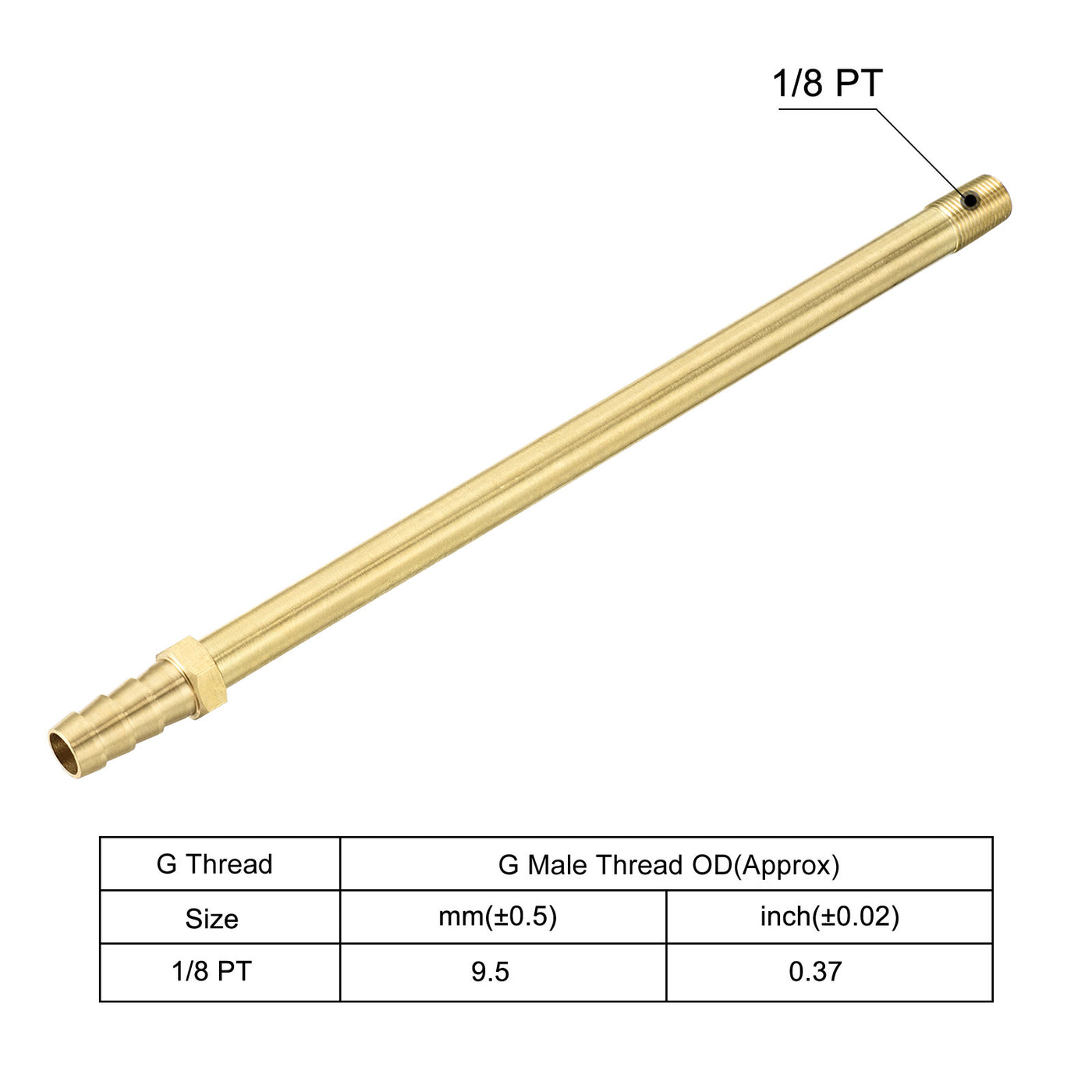 Harfington Brass Hose Barb Fitting Male Thread Pipe Connectors
