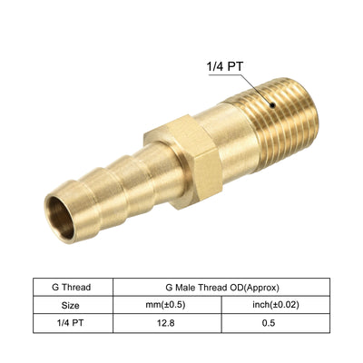 Harfington Brass Hose Barbs Fitting Male Thread Pipes Connector