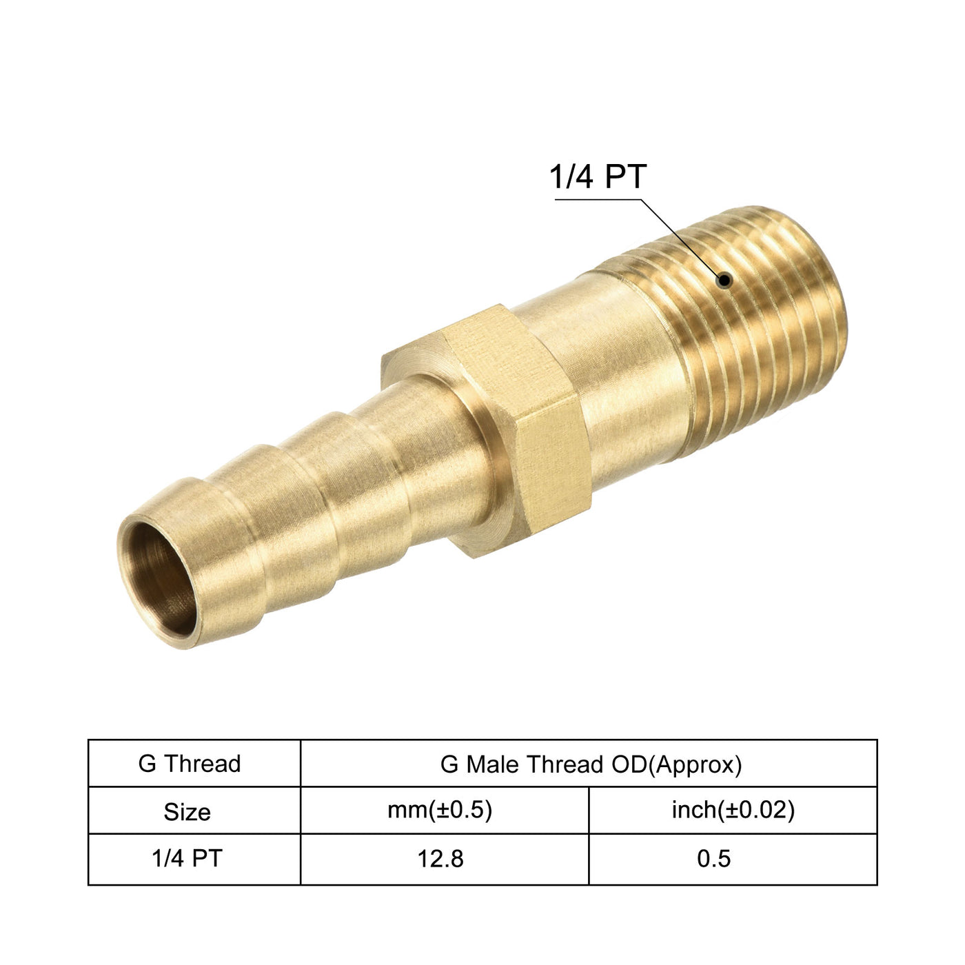 Harfington Brass Hose Barbs Fitting Male Thread Pipes Connector