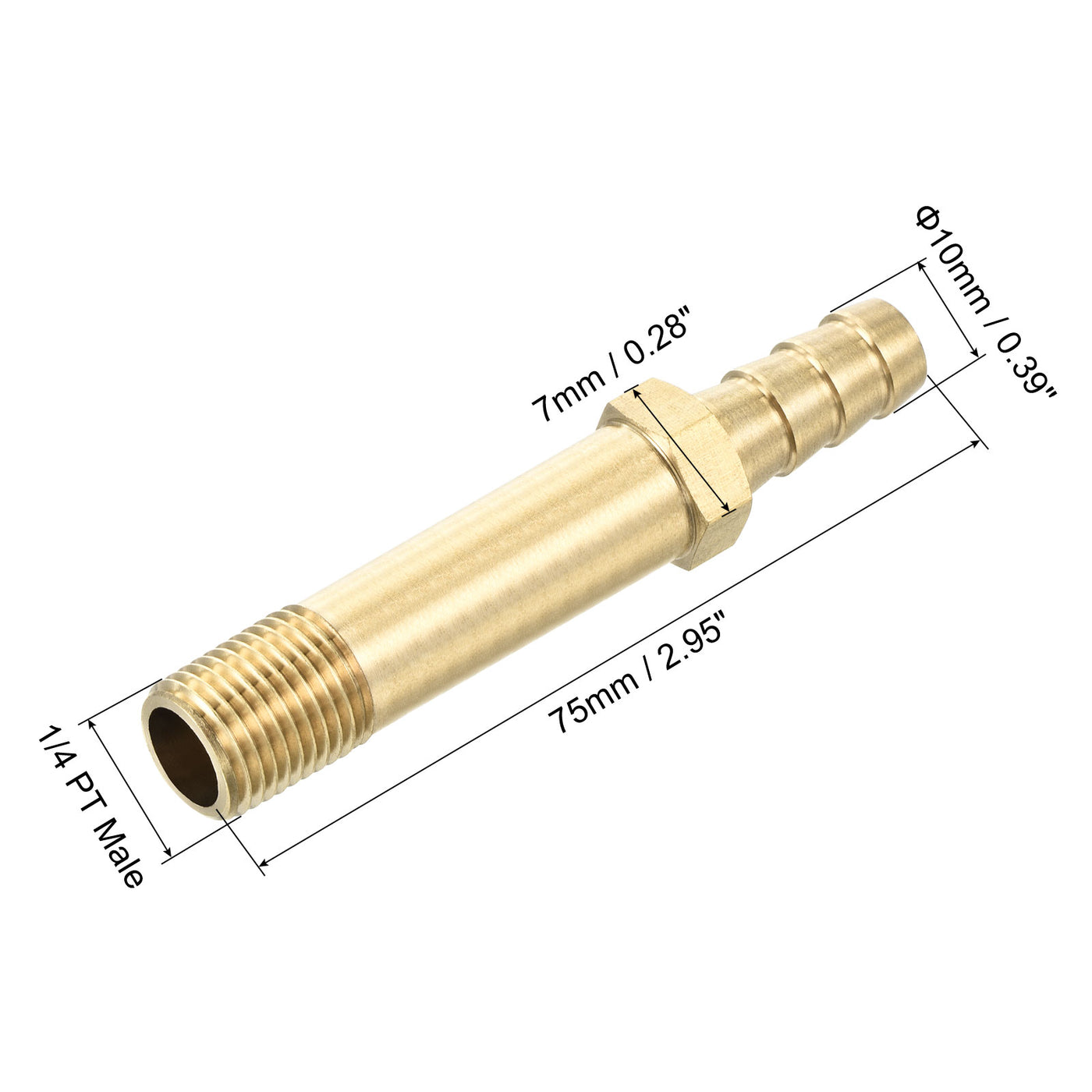 Harfington Brass Hose Barbs Fitting Male Thread Pipe Connectors