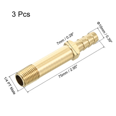 Harfington Brass Hose Barbs Fitting Male Thread Pipes Connector