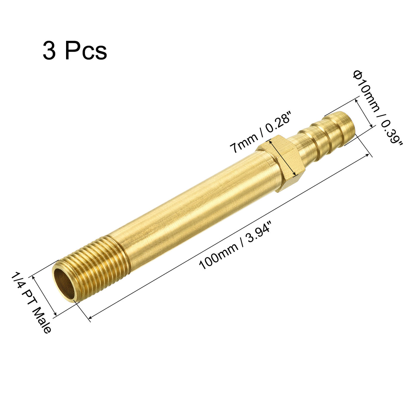 Harfington Brass Hose Barbs Fitting Male Thread Pipes Connector