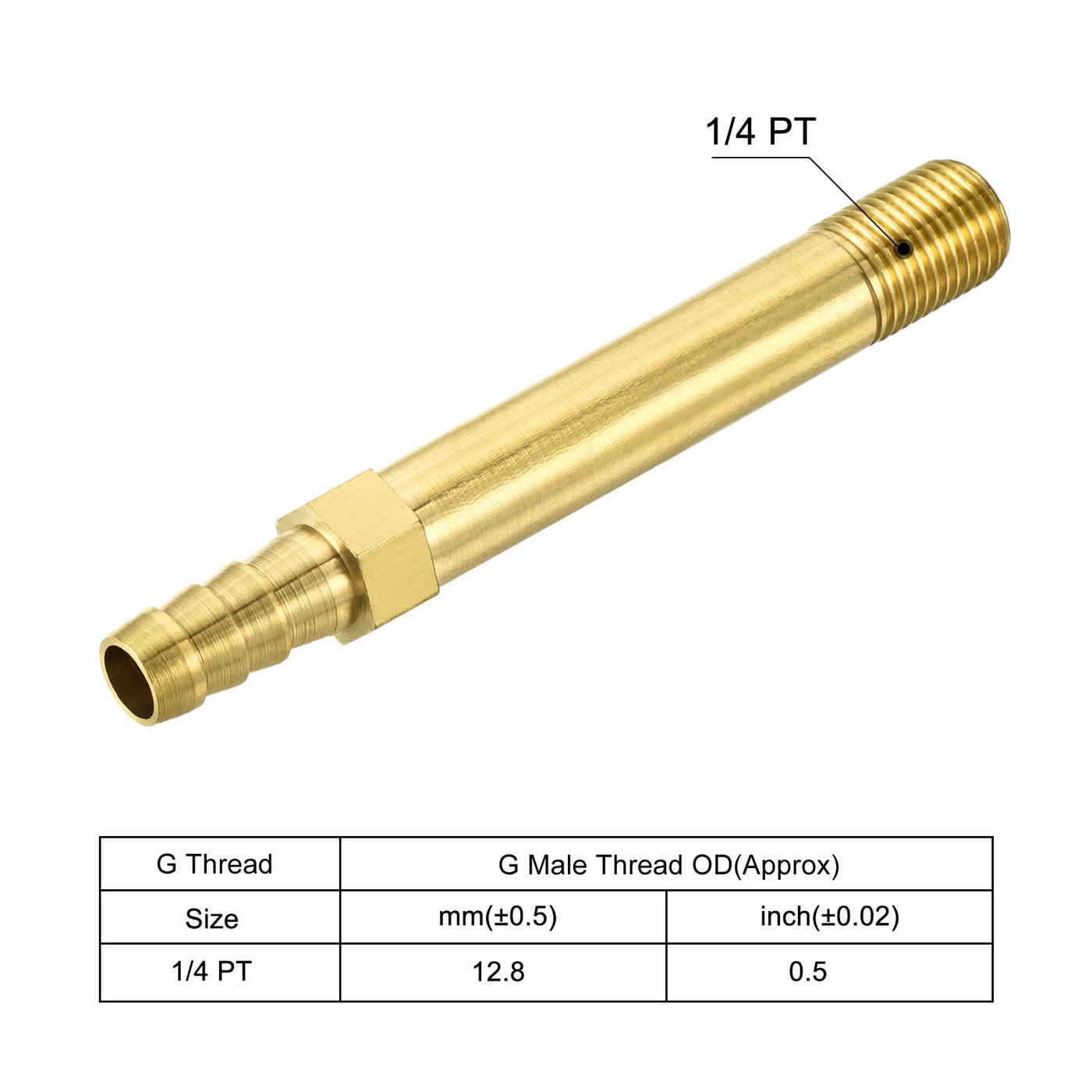 Harfington Brass Hose Barbs Fitting Male Thread Pipes Connector