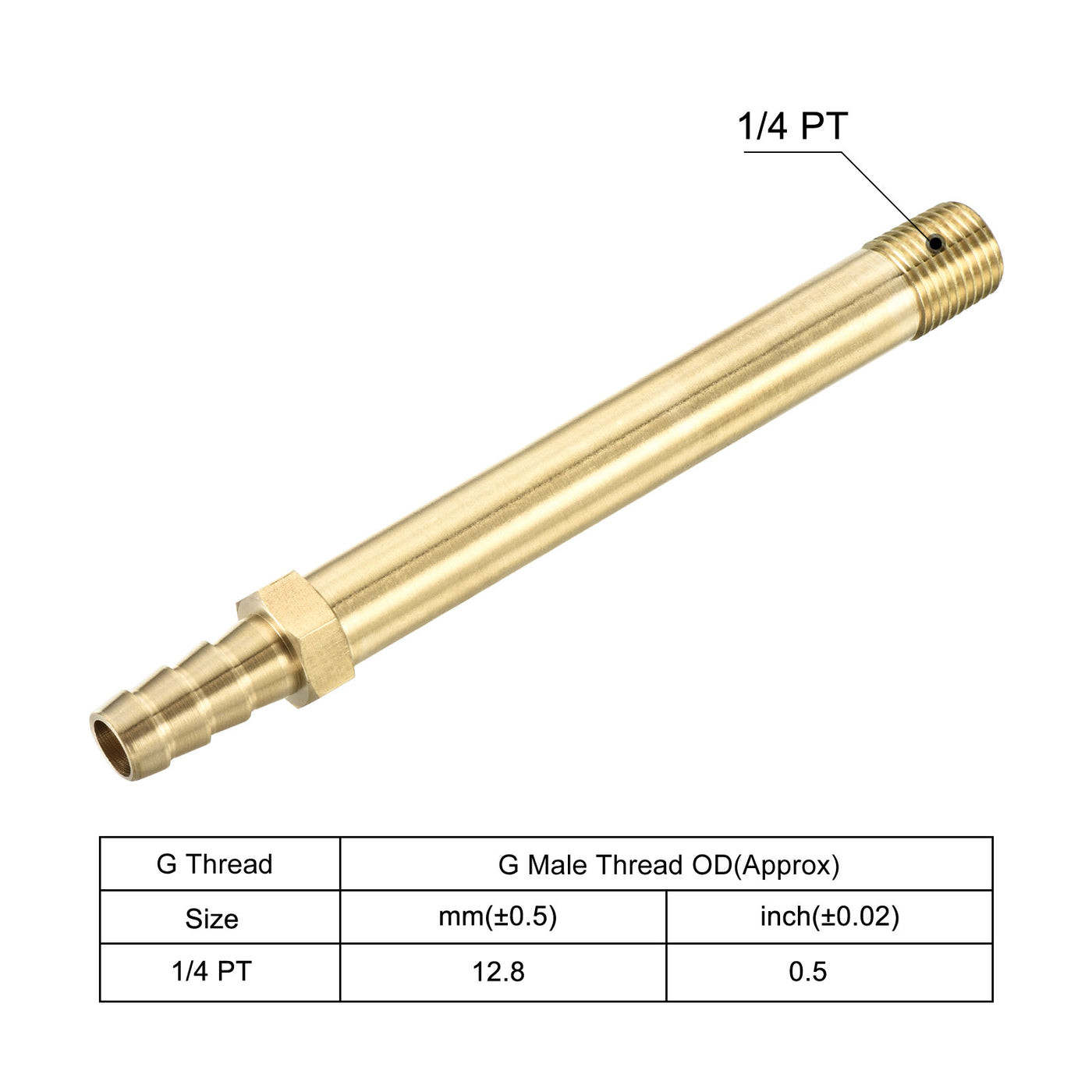 Harfington Brass Hose Barbs Fitting Male Thread Pipe Connectors