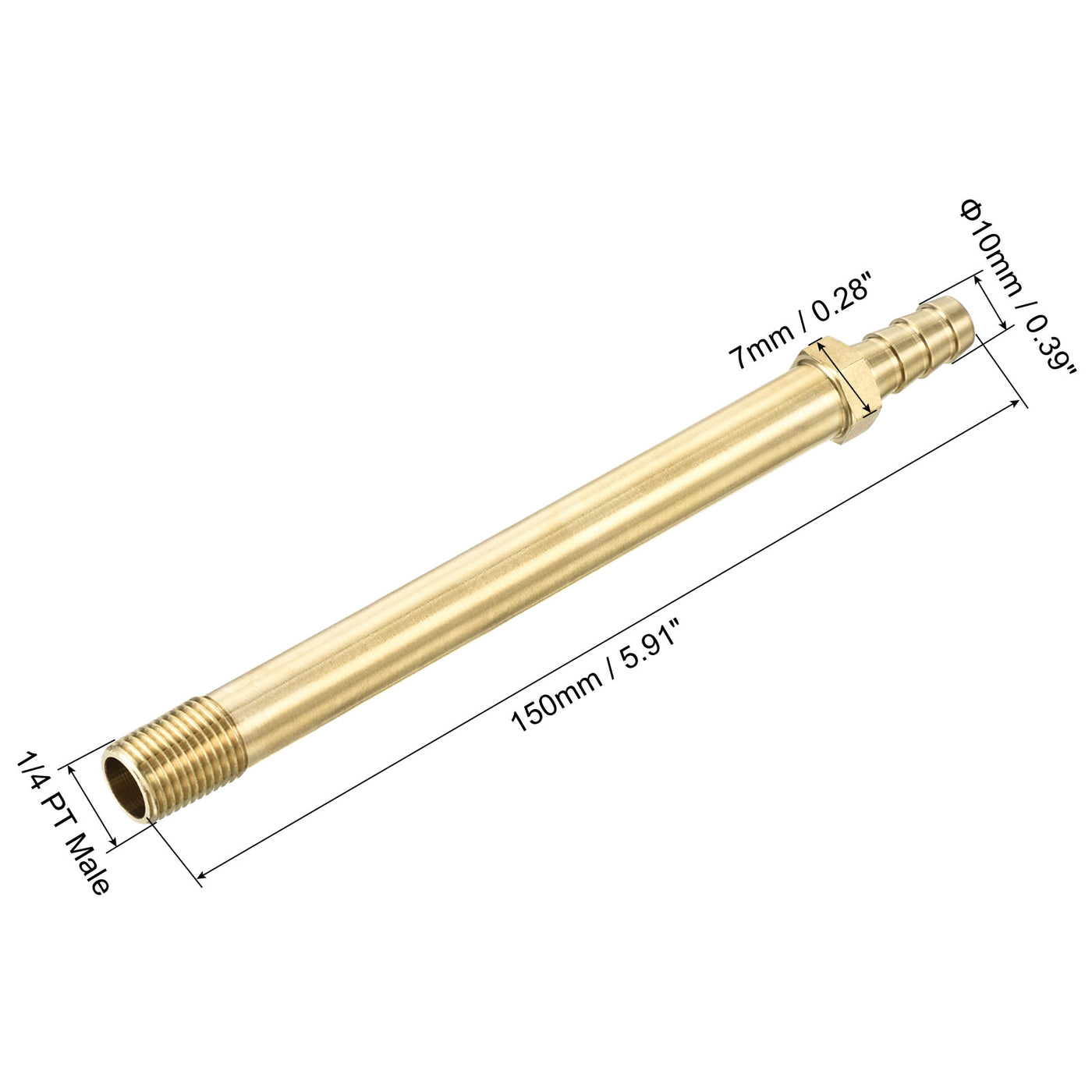 Harfington Brass Hose Barbs Fitting Male Thread Pipe Connectors