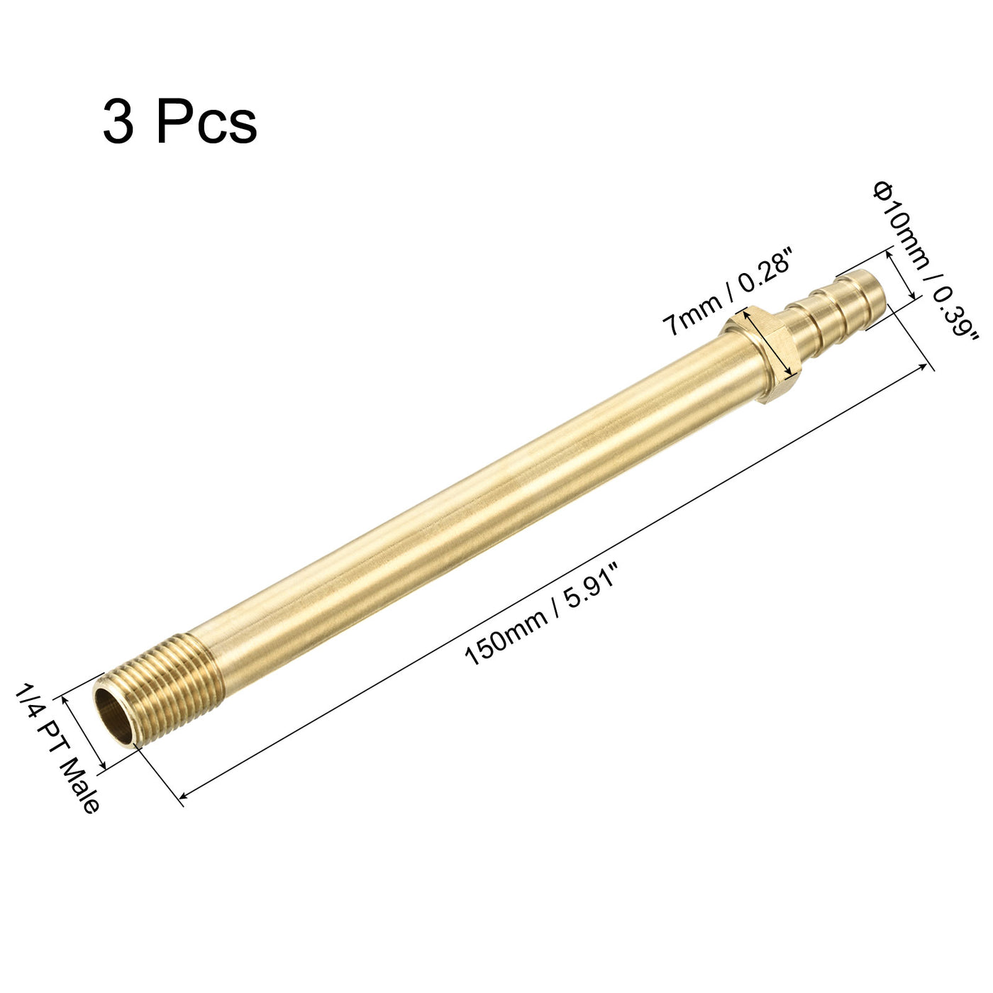 Harfington Brass Hose Barbs Fitting Male Thread Pipes Connector