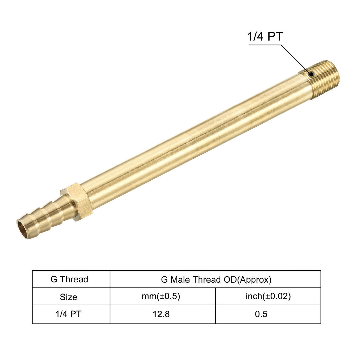 Harfington Brass Hose Barbs Fitting Male Thread Pipes Connector