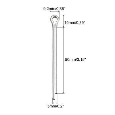 Harfington Split Cotter Pin, Stainless Steel Clip Fastener Fits for Automotive, Mechanics