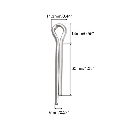 Harfington Split Cotter Pin, Stainless Steel Clip Fastener Fits for Automotive, Mechanics