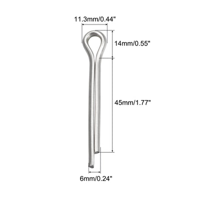 Harfington Split Cotter Pin, Stainless Steel Clip Fastener Fits for Automotive, Mechanics