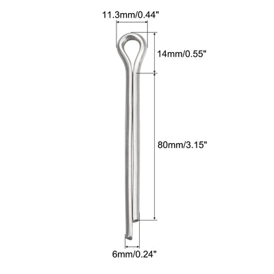 Harfington Split Cotter Pin, Stainless Steel Clip Fastener Fits for Automotive, Mechanics