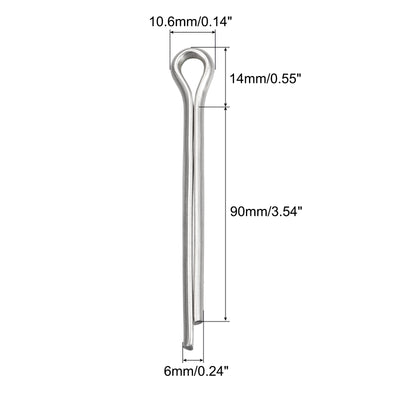 Harfington Split Cotter Pin, Stainless Steel Clip Fastener Fits for Automotive, Mechanics