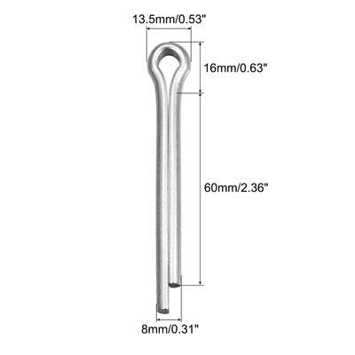 Harfington Split Cotter Pin, Stainless Steel Clip Fastener Fits for Automotive, Mechanics