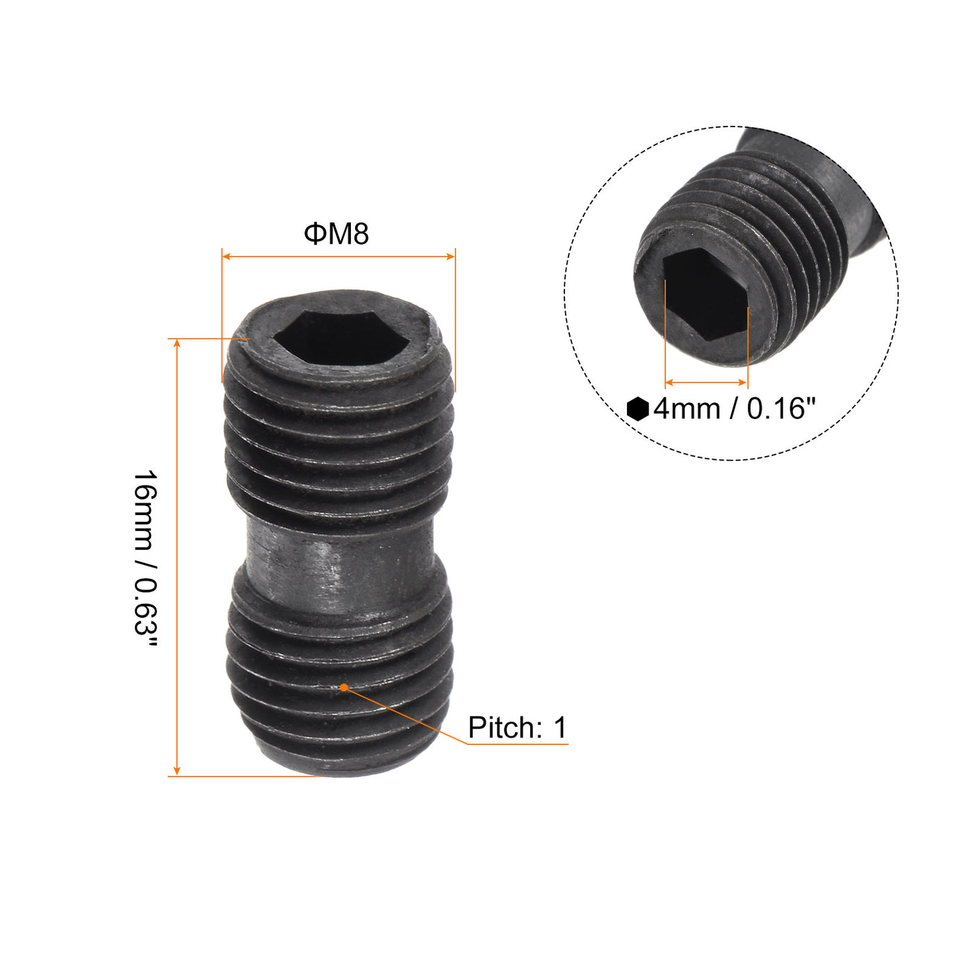 Harfington Hex Head Set Screw for Turning Tools