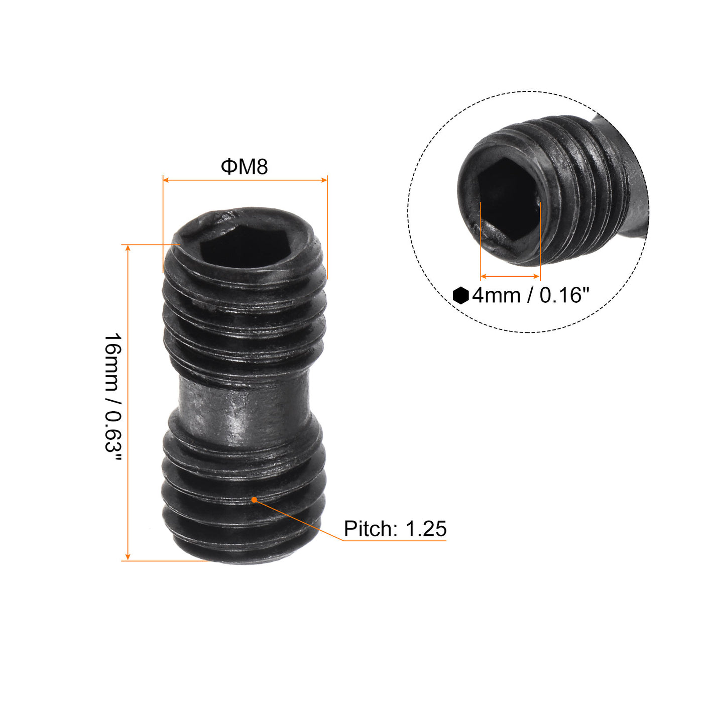 Harfington Hex Head Screws Set Screw for Turning Tool