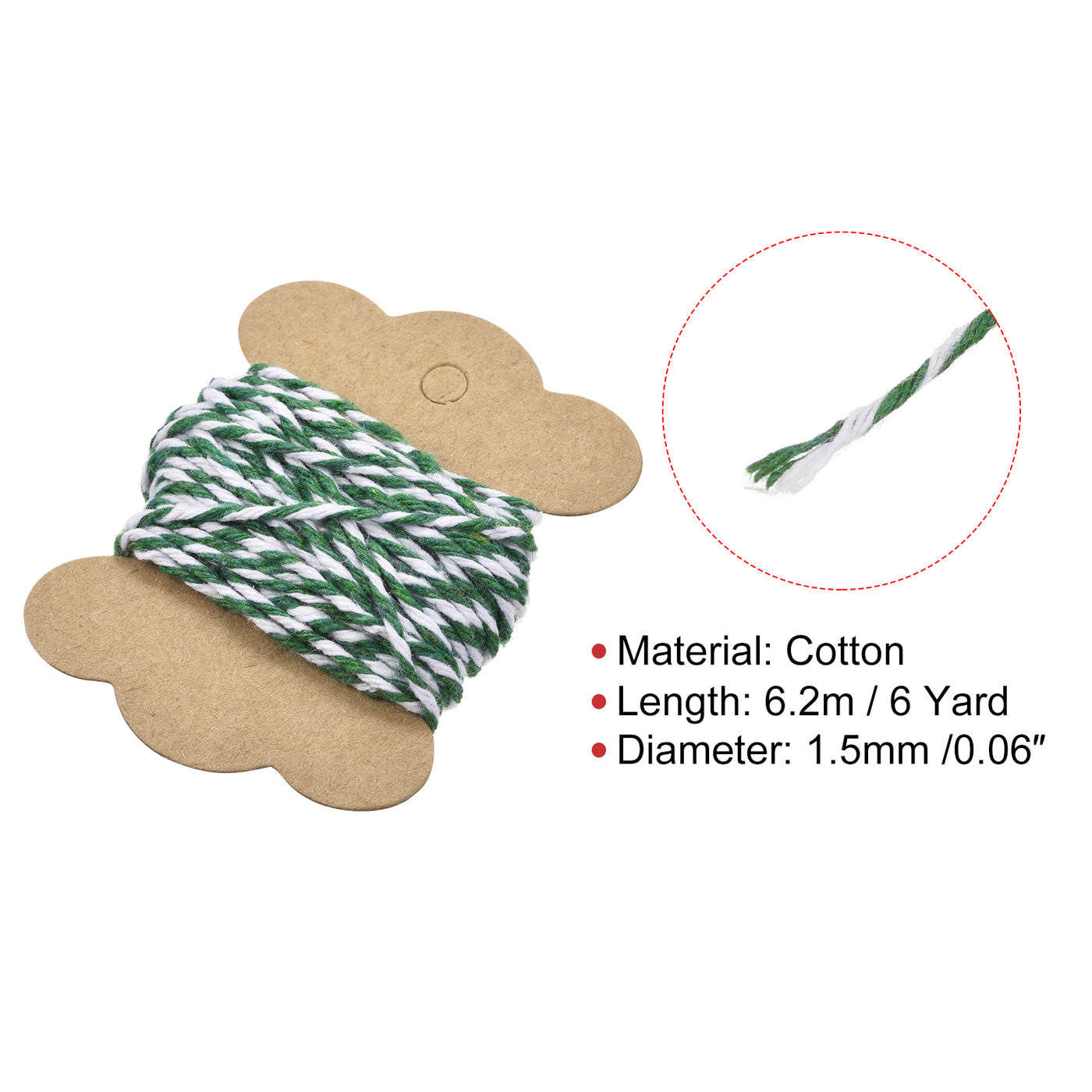 Harfington Thread Cord Macrame Cord Cotton Braid String for Handmade Making Knitting
