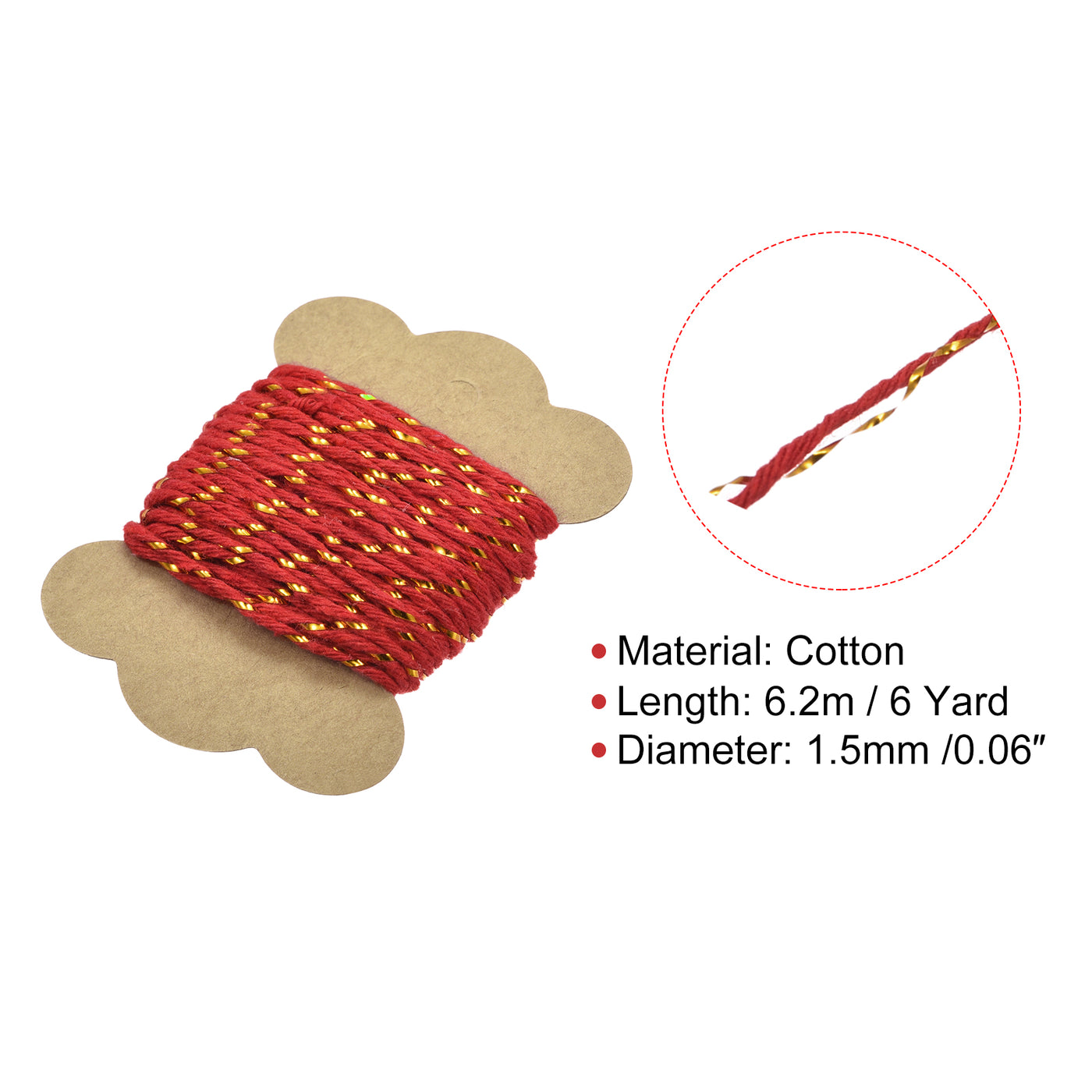 Harfington Thread Cord Macrame Cord Cotton Rope Braid String for Handmade Knitting