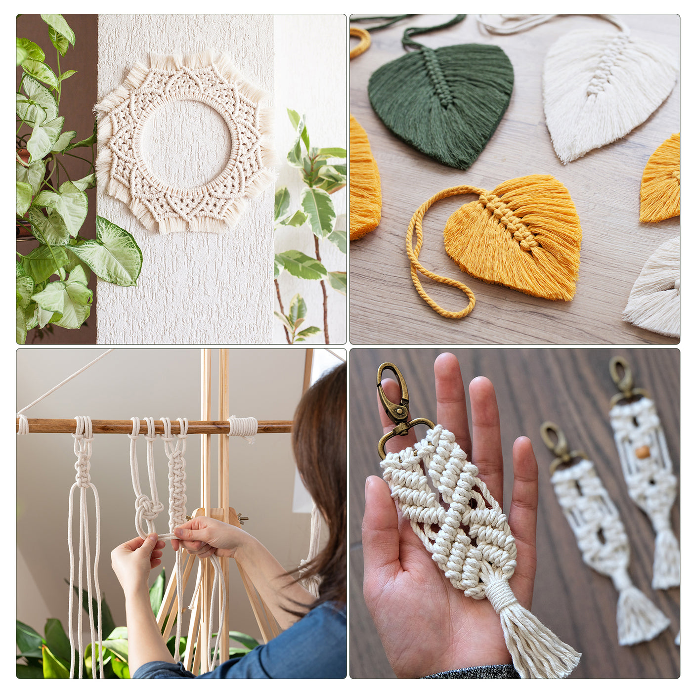 Harfington Thread Cord Macrame Cord Cotton Rope String for Handmade Making Knitting
