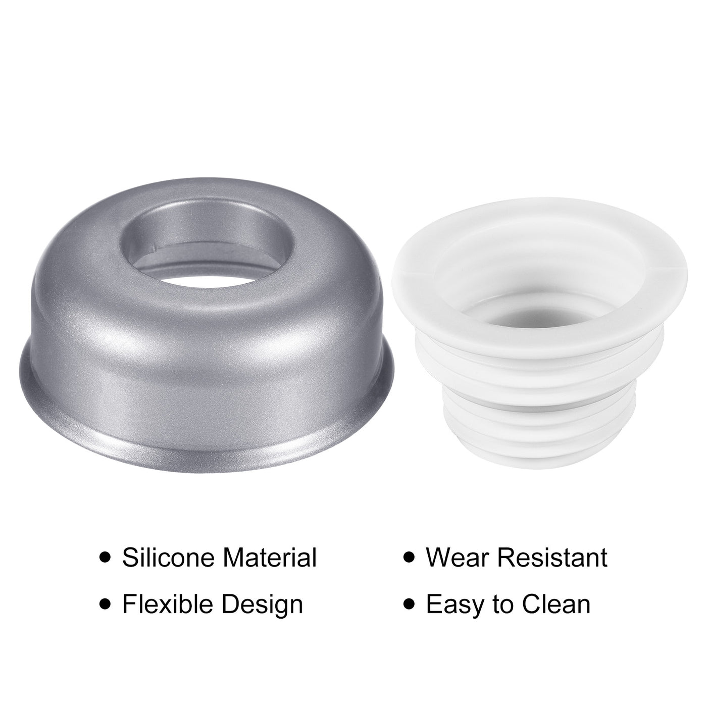 Harfington Drain Pipe Seal Hose Silicone Plug Sewer Sealing with Cover